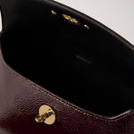 MULBERRY Darley Patent Cosmetic Pouch in Deep Aubergine