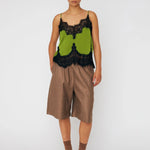 STELLA NOVA Delicate Lace Top in Green Flash