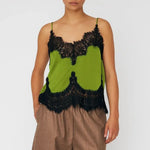 STELLA NOVA Delicate Lace Top in Green Flash
