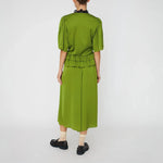 STELLA NOVA Delicate Tie Band Blouse in Green Flash