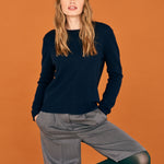 JUMPER 1234 Distressed Crew Neck Cashmere Jumper in Black