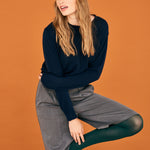 JUMPER 1234 Distressed Crew Neck Cashmere Jumper in Black