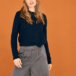 JUMPER 1234 Distressed Crew Neck Cashmere Jumper in Black