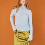JUMPER 1234 Distressed Roll Collar Cashmere Jumper in Aurora