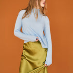JUMPER 1234 Distressed Roll Collar Cashmere Jumper in Aurora