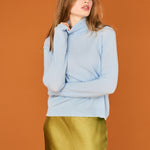 JUMPER 1234 Distressed Roll Collar Cashmere Jumper in Aurora