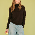 JUMPER 1234 Distressed Roll Collar Cashmere Jumper in Pluto