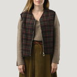 ORFEO Doli Knitted Gilet in Khaki Tiles