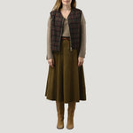 ORFEO Doli Knitted Gilet in Khaki Tiles