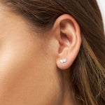 LULU COPENHAGEN Domino Hearts 2 earring 1 pcs in Silver