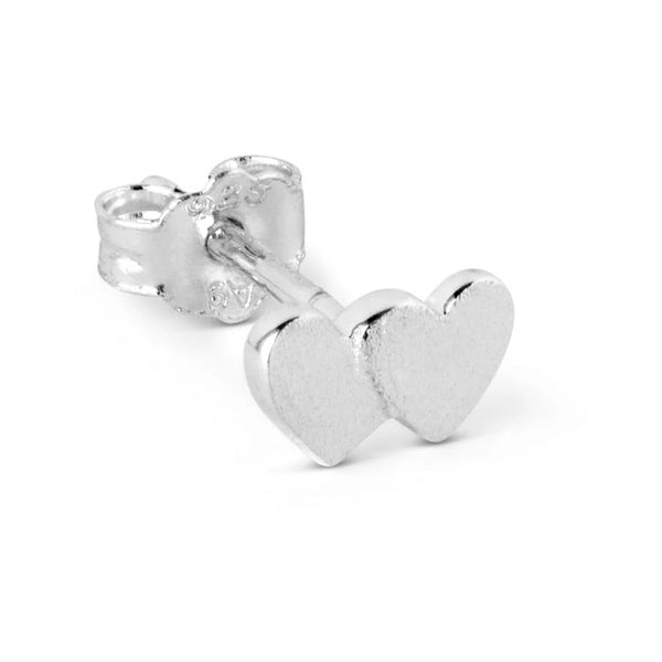LULU COPENHAGEN Domino Hearts 2 earring 1 pcs in Silver