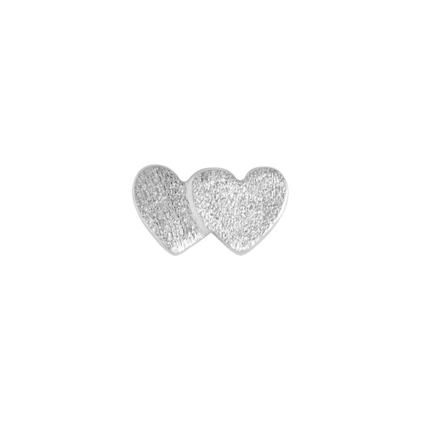 LULU COPENHAGEN Domino Hearts 2 earring 1 pcs in Silver
