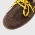 KENNEL & SCHMENGER Drop Suede Moccasins in Coco/Lace Yellow