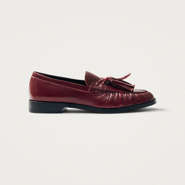 ALOHAS  Marietta Onix Leather Loafers in Burgundy