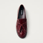 ALOHAS  Marietta Onix Leather Loafers in Burgundy