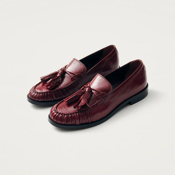 ALOHAS  Marietta Onix Leather Loafers in Burgundy