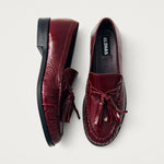 ALOHAS  Marietta Onix Leather Loafers in Burgundy