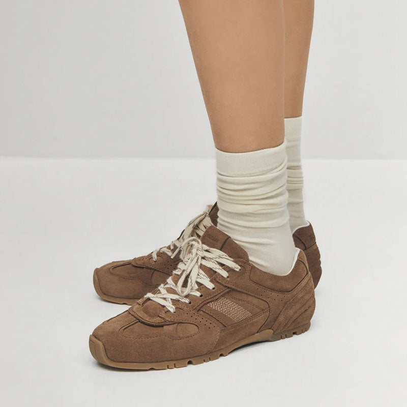 ALOHAS Tb.56 Suede Leather Sneakers  in Brown