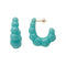 LUCAS JACK Resin Hoop Earrings in Turquoise