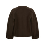 ANNE-MI Ea Merino Wool V-Neck Jumper in Demitasse
