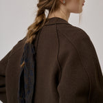 ANNE-MI Ea Merino Wool V-Neck Jumper in Demitasse