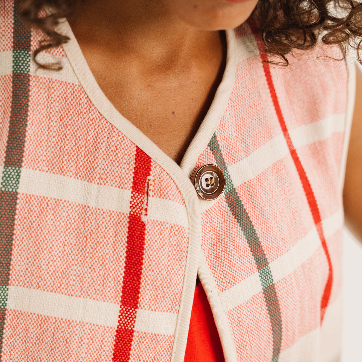 East Rising 12864 TINSELS East Rising Gilet in Multi Pink | Collen & Clare
