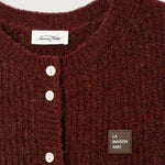 AMERICAN VINTAGE East Button Up Knitted Vest  in Acerola