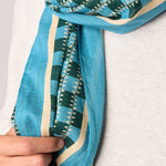 BILLYBELT Valencia Cotton Scarf in Blue