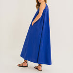 TINSELS Effy Paper Poplin Maxi Dress in Work