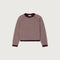 AMERICAN VINTAGE Ekewood Stripe Cotton Jumper in Aubergine and Pale Rose