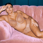 ELOMI Matilda UW Plunge Bra in Cafe Au Lait