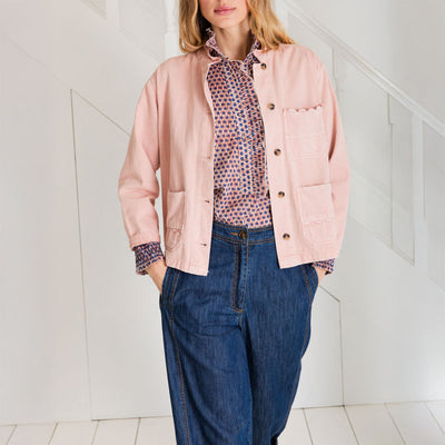 BONTE Elliot Denim Jacket in Chalk Pink