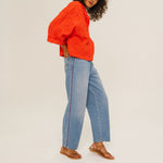 TINSELS Emy Folk Broderie Anglaise Shirt in Pulpe