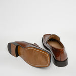 PENELOPE CHILVERS Enzo Patent Leather Loafer in Cognac
