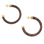 BRANCH JEWELLERY Rosewood Hoop Earrings with Gold Plated Metal