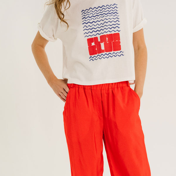 TINSELS Essia Palya Club T Shirt in Salt