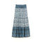 M.A.B.E Esti Print Maxi Skirt in Blue