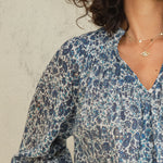 M.A.B.E Esti Print Longsleeve Top in Blue