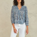 M.A.B.E Esti Print Longsleeve Top in Blue