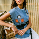 TINSELS Etzio On Blue Gilet in Foam