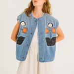 TINSELS Etzio On Blue Gilet in Foam