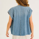 TINSELS Etzio On Blue Gilet in Foam