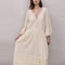 FAUNE Eva Cotton Georgette Dress in Buttermilk