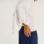 TINSELS Ewood Pop Long Sleeve Shirt in White