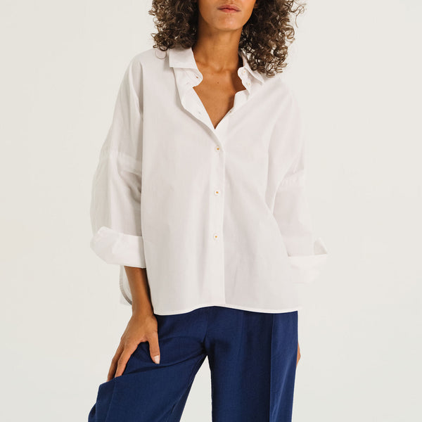 TINSELS Ewood Pop Long Sleeve Shirt in White