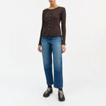SKALL Edie Cardigan in Dark Brown