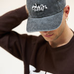 EDWIN Soft Washed 6 Panel Cap  in Black Stone Washed