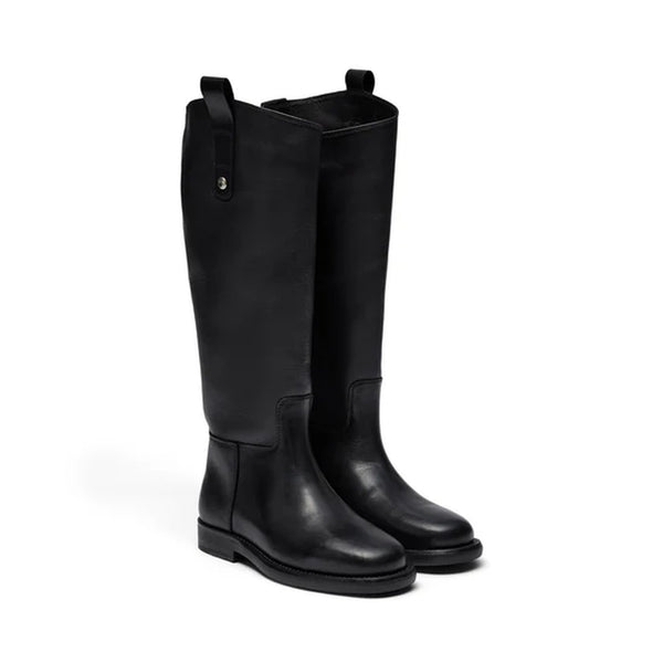 PAVEMENT Eline Leather Boots in Black