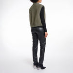 RINO & PELLE Elona Short Waistcoat in Green Ash