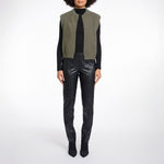 RINO & PELLE Elona Short Waistcoat in Green Ash